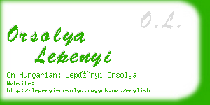 orsolya lepenyi business card